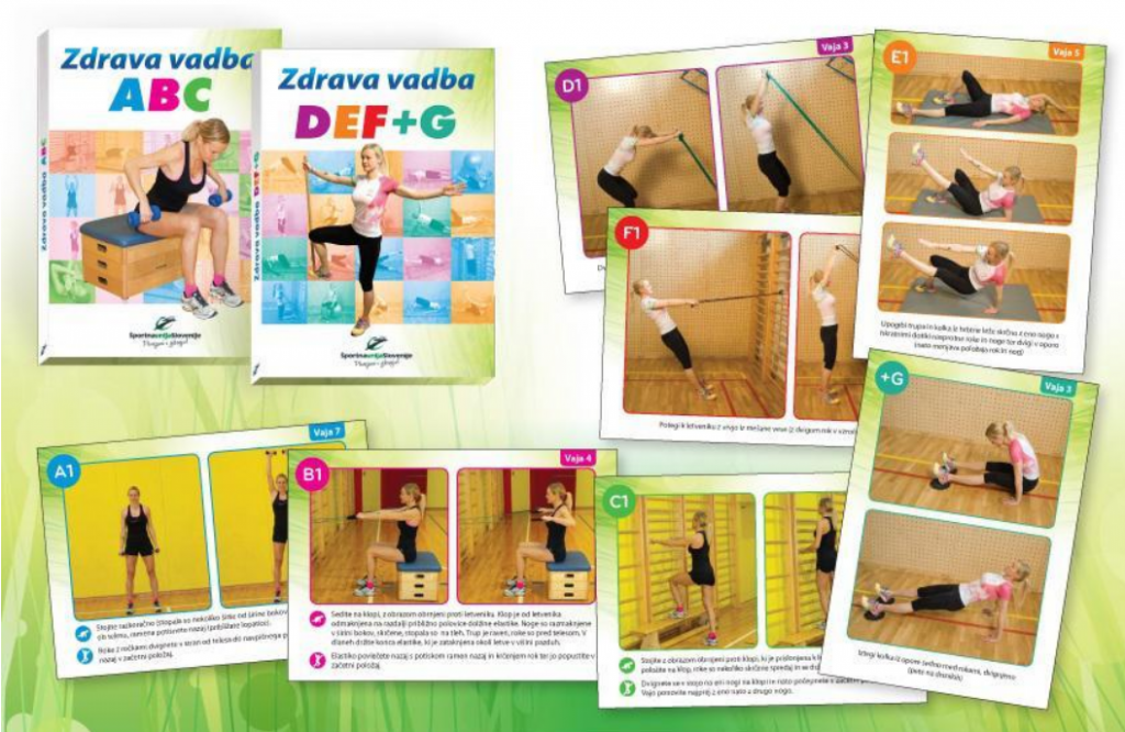 Vadbeni kartončki Zdrava vadba DEF