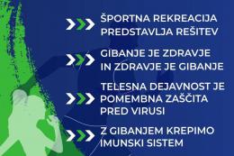 Šport in rekreacija sta del rešitve, ne problema!